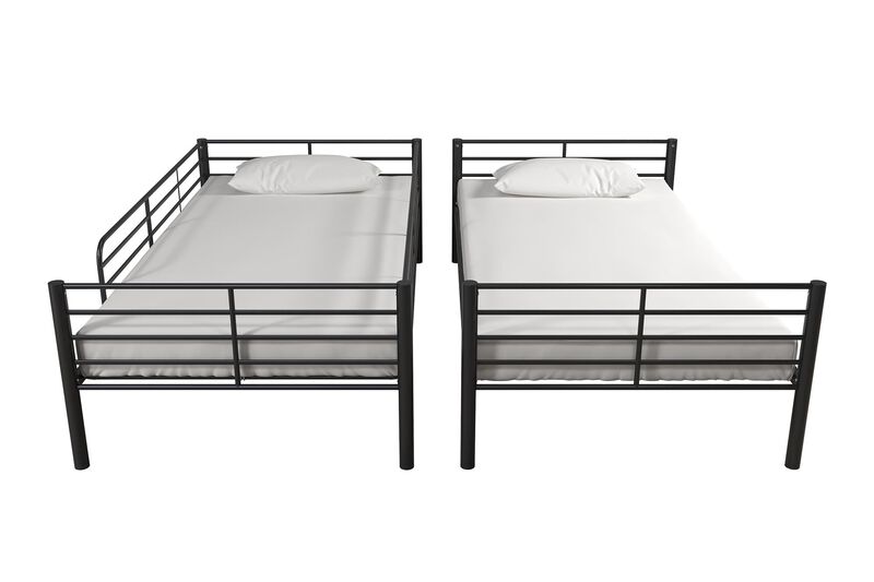 Daysi Convertible Twin over Twin Metal Bunk Bed