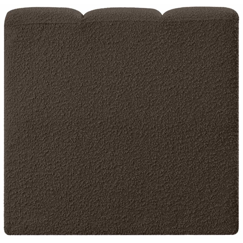 Meridian Furniture Arc Brown Boucle Fabric Straight Chair