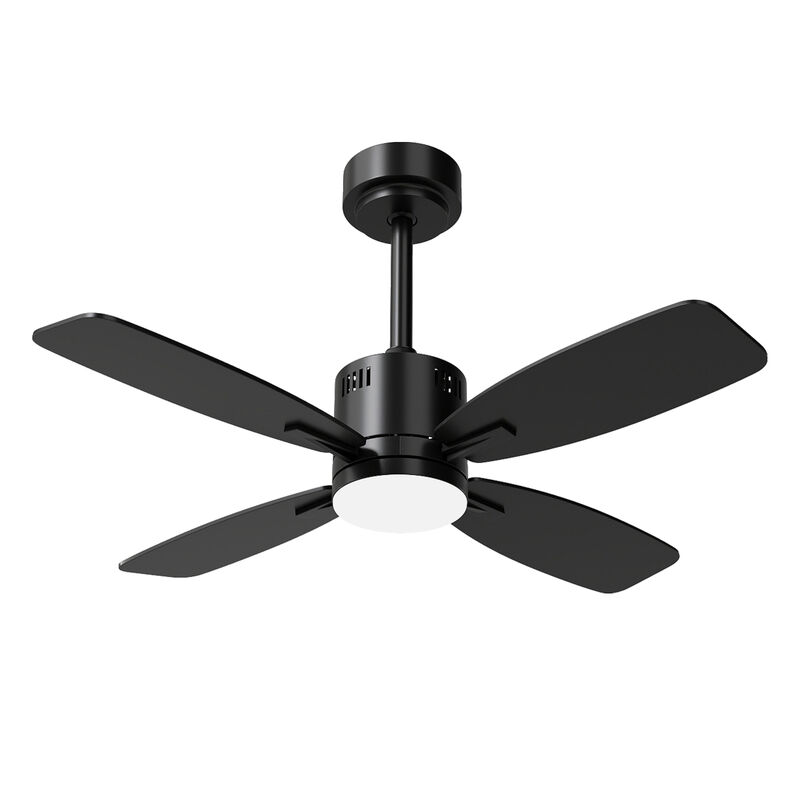 Black 42" Ceiling Fan with Light, 6 Speeds, Remote, 3CCT LED & 4H Timer image number 0