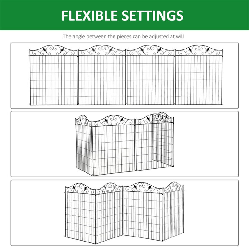 Metal Decorative Fence Panel for Yard Patio and Pathway Edging image number 5