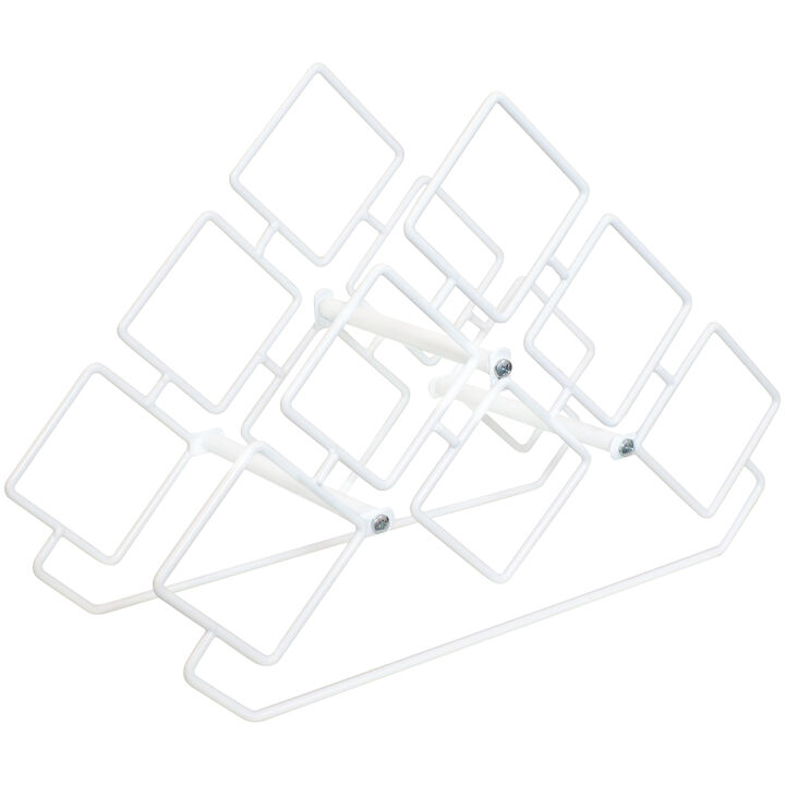 Sunnydaze 6-Bottle Steel Wire Triangular Tabletop Wine Rack