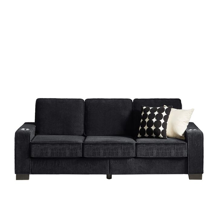 Crafre Corduroy 3‑Seater Sofa