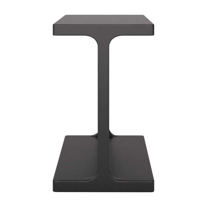 HomeRoots 20" Black Solid Wood Pedestal End Table image number 3