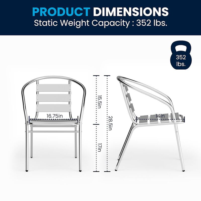 27.5SQ Aluminum Table Set image number 8