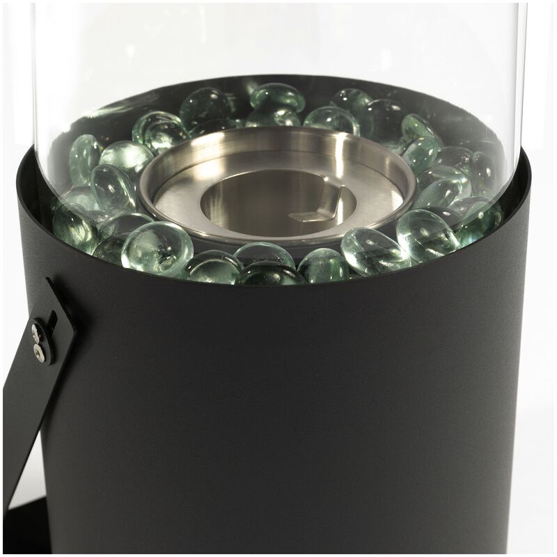 Mondawe Grey Mini Fire Pit, Portable Indoor And Outdoor Fireplace, Desktop Ethanol Fire Pit