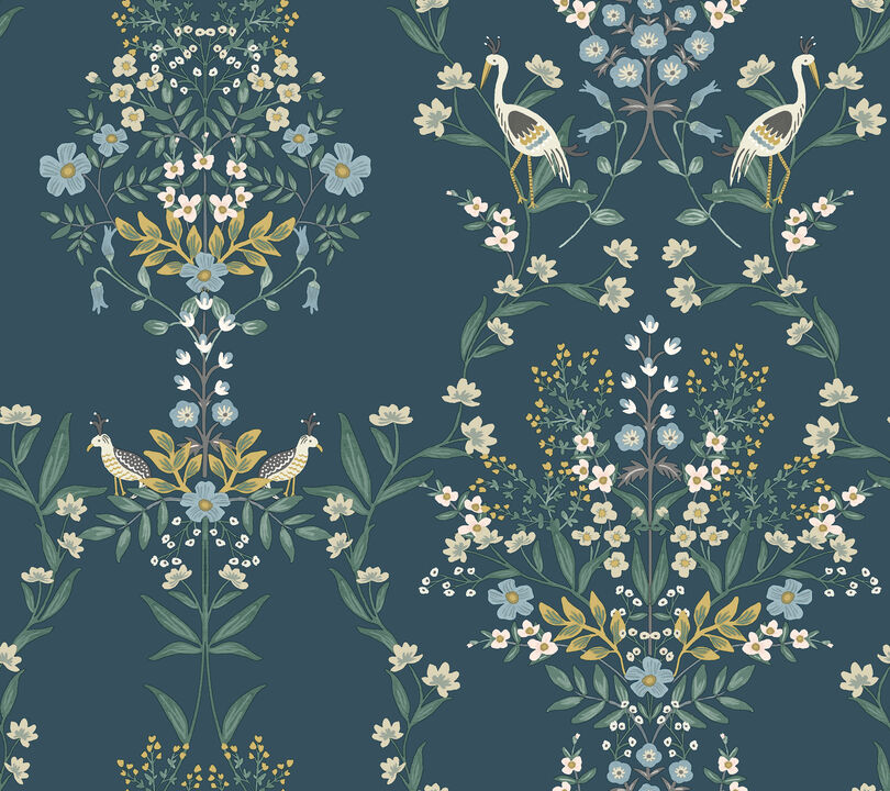 Luxembourg Blue & Green Wallpaper