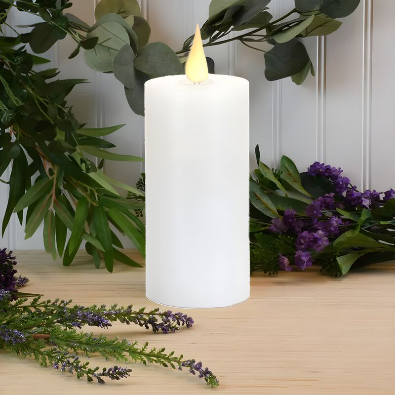 LED Candle 1.75"D x 4"H Wax/Plastic 2 AA Batteries Not Included