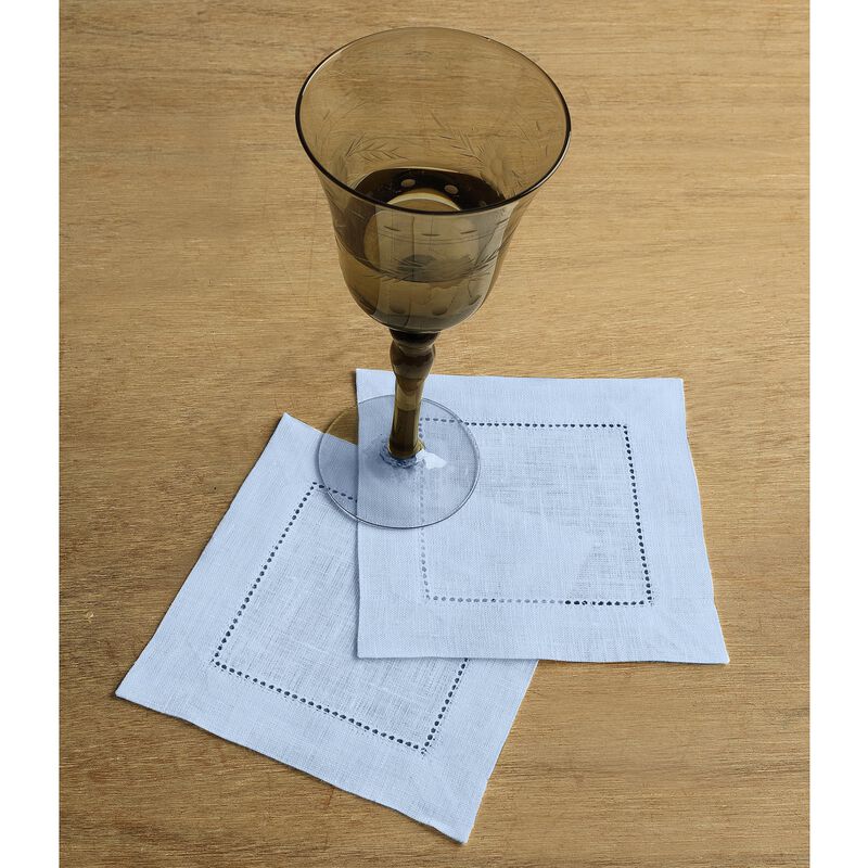 Linen Cocktail Napkins - Classic Hemstitch image number 1