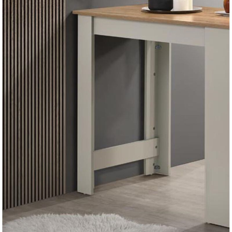 Alonzo Light Gray Small Space Counter Height Dining Table with Cabinet and Drawer Storage