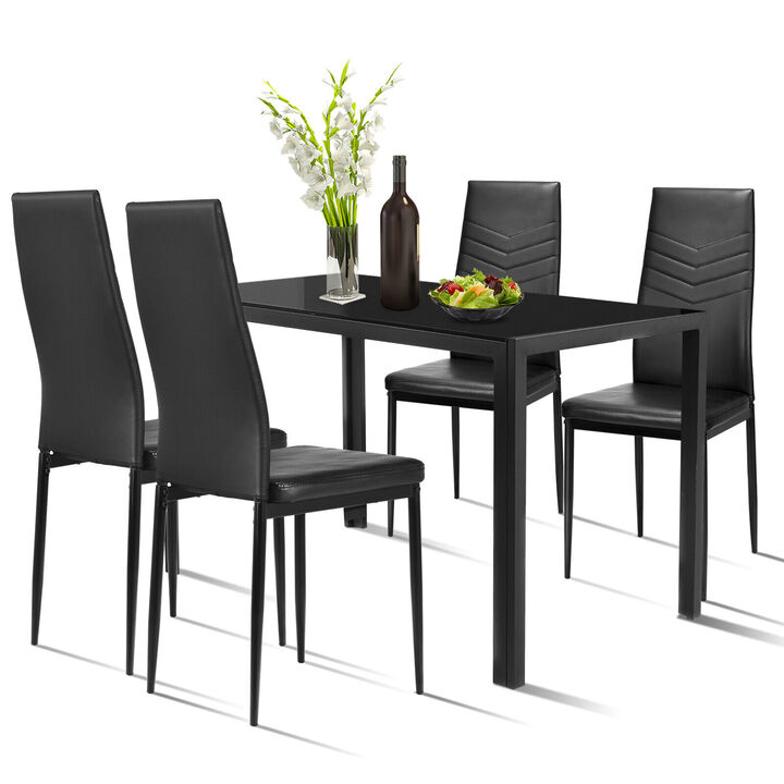 5-Piece Kitchen Dining Set with Table and 4 Chairs for Modern Dining Spaces