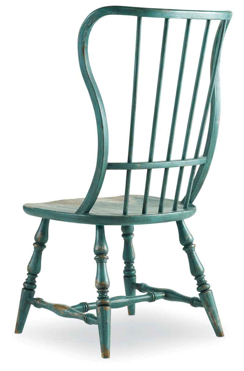 Sanctuary Spindle Side Chair in Blue