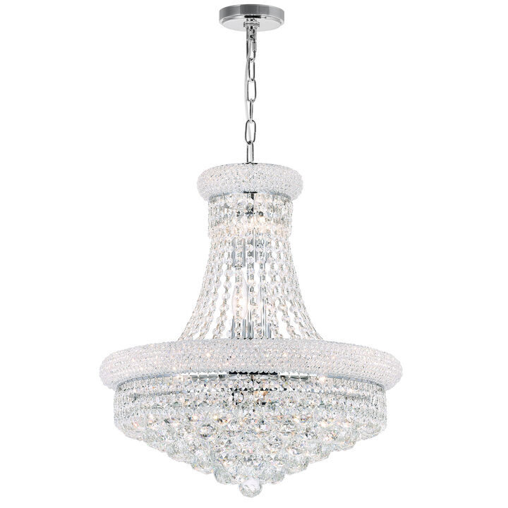 Empire 14 Light Down Chandelier With Chrome Finish