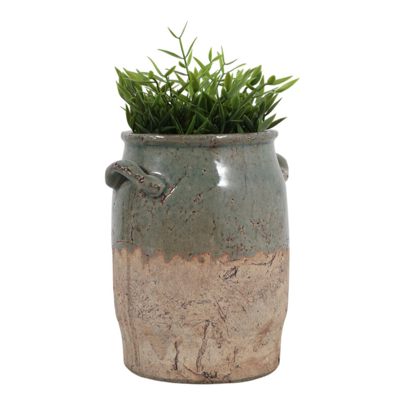 8x7" Traditional Vase, Green/brown image number 1