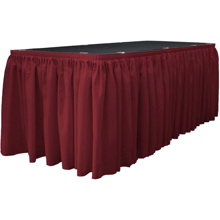 Event Table Skirt Polyester Poplin 21ft Length 29in Height with 15 Clips