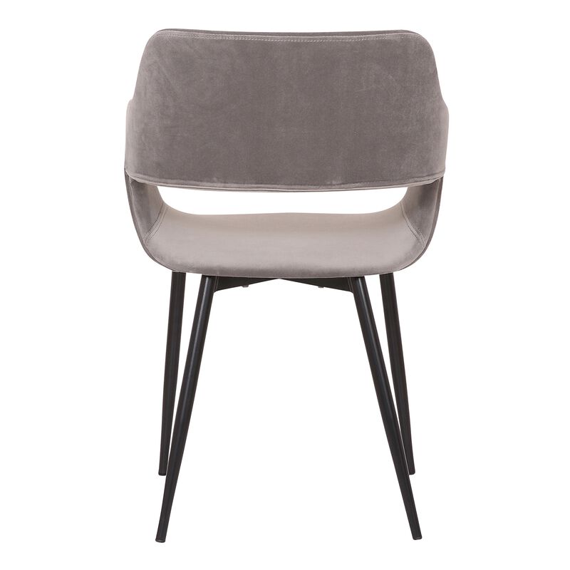 Mid-Century Gray Open Back Dining Accent Chair image number 4