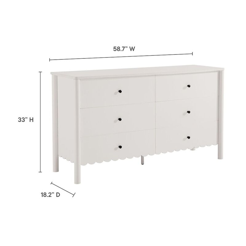 Emmeline Scalloped 6-Drawer Dresser image number 2