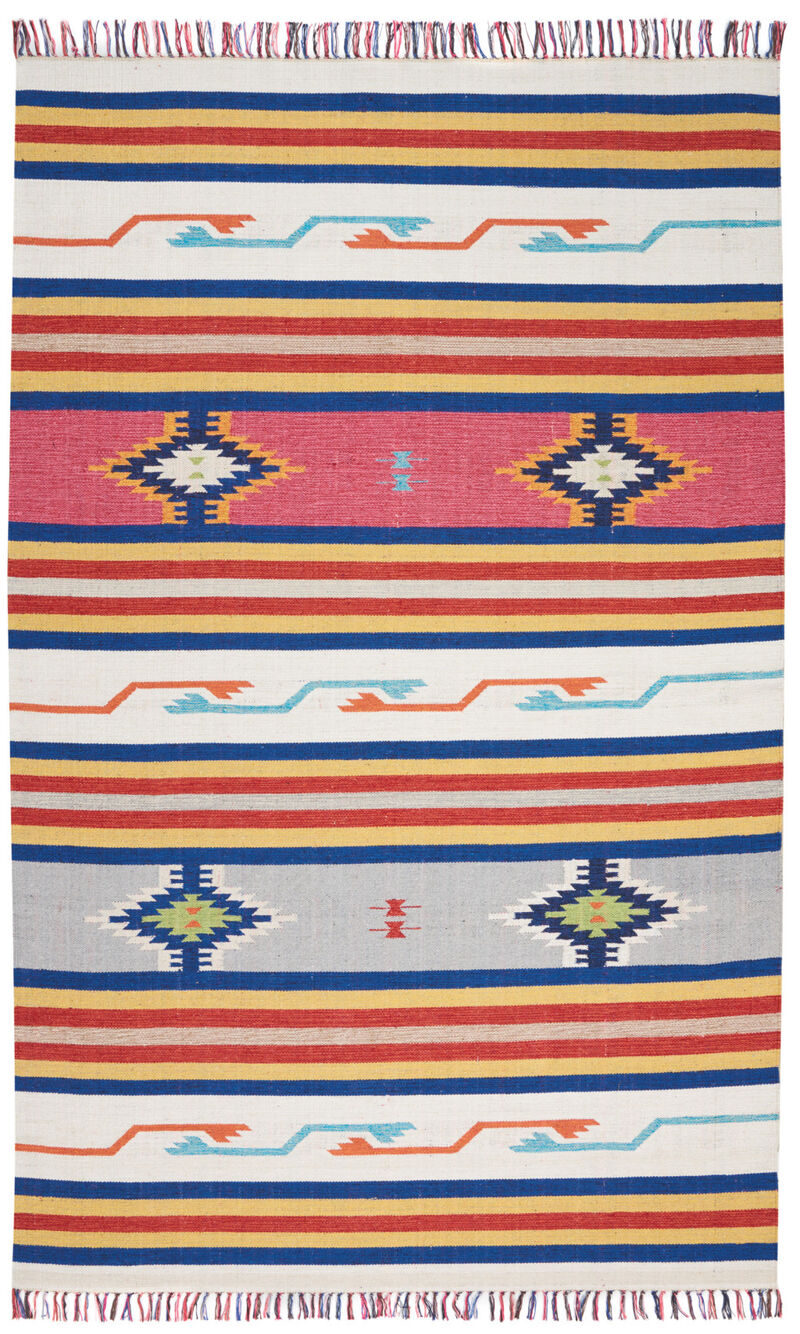 HomeRoots Southwestern Handmade Area Rug With Fringe image number 0
