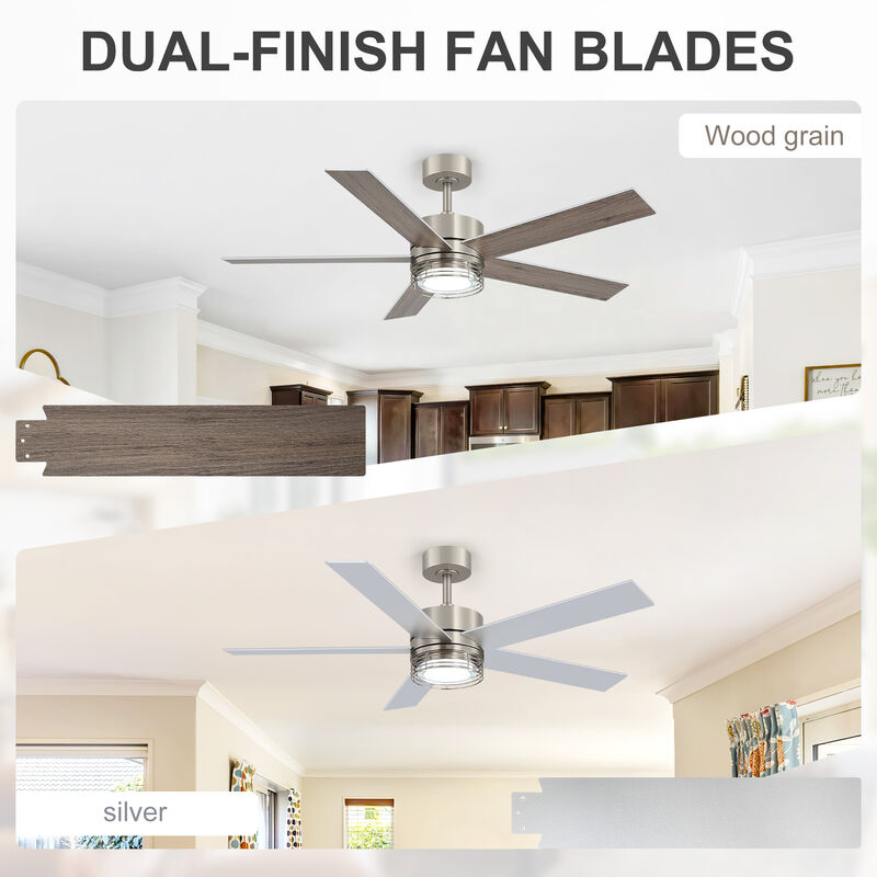 Breezary 52 In Dimmable LED Ceiling Fan with Light, 5 Plywood Blades, 3 CCT, Remote Control image number 9
