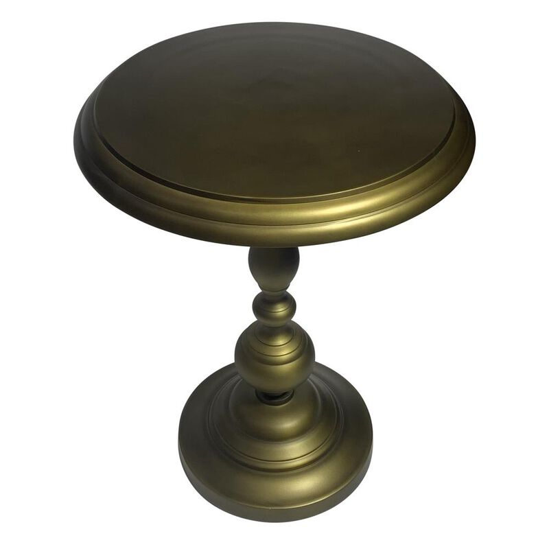 Carolina Living Pearson Metal Accent Table - Antique Brass