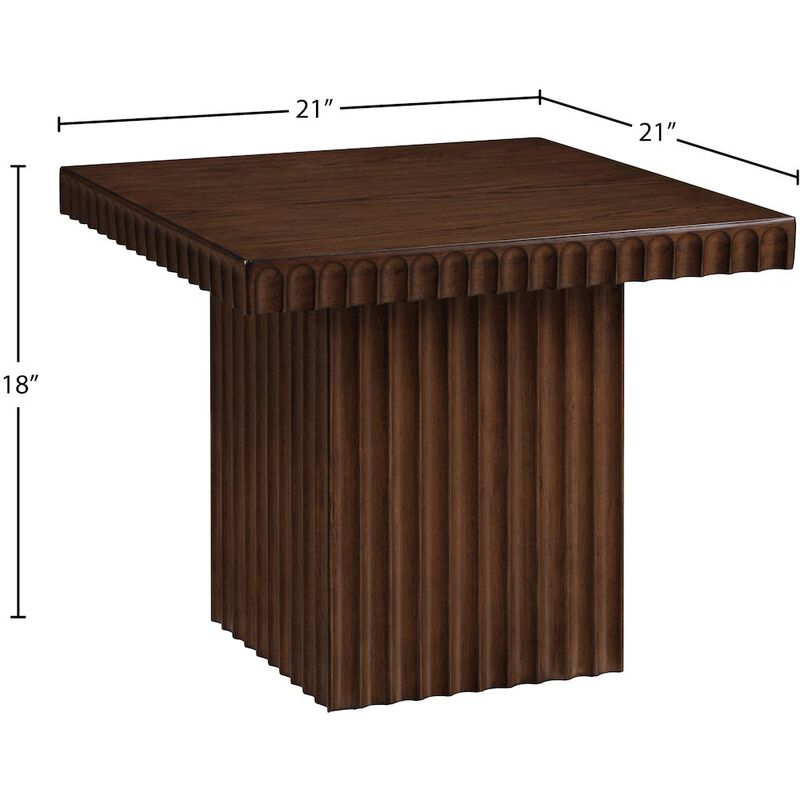 Meridian Furniture Spencer Brown Oak Veneer Coffee Table