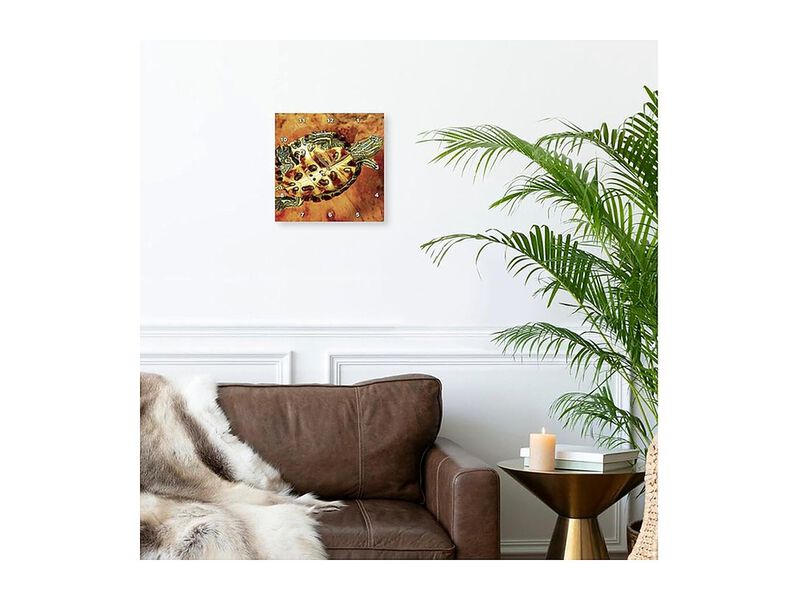 Red Ear Slider Turtle Hatchling David Wall Clock 13 Inch Home Decor image number 2