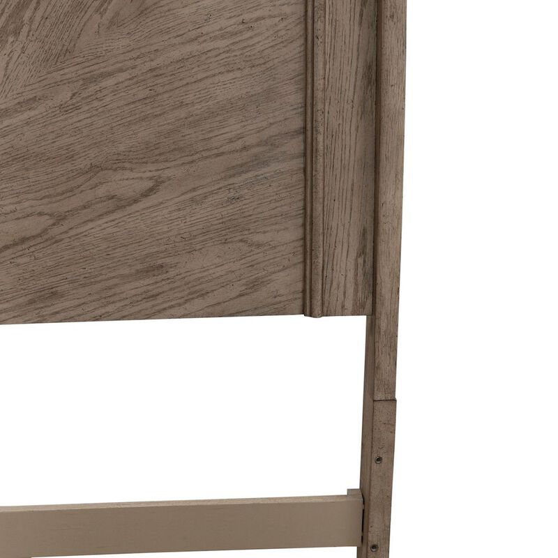 Liberty Furniture Avalon King Panel Headboard with Oak Wood Frame  - Burnished Beige image number 5