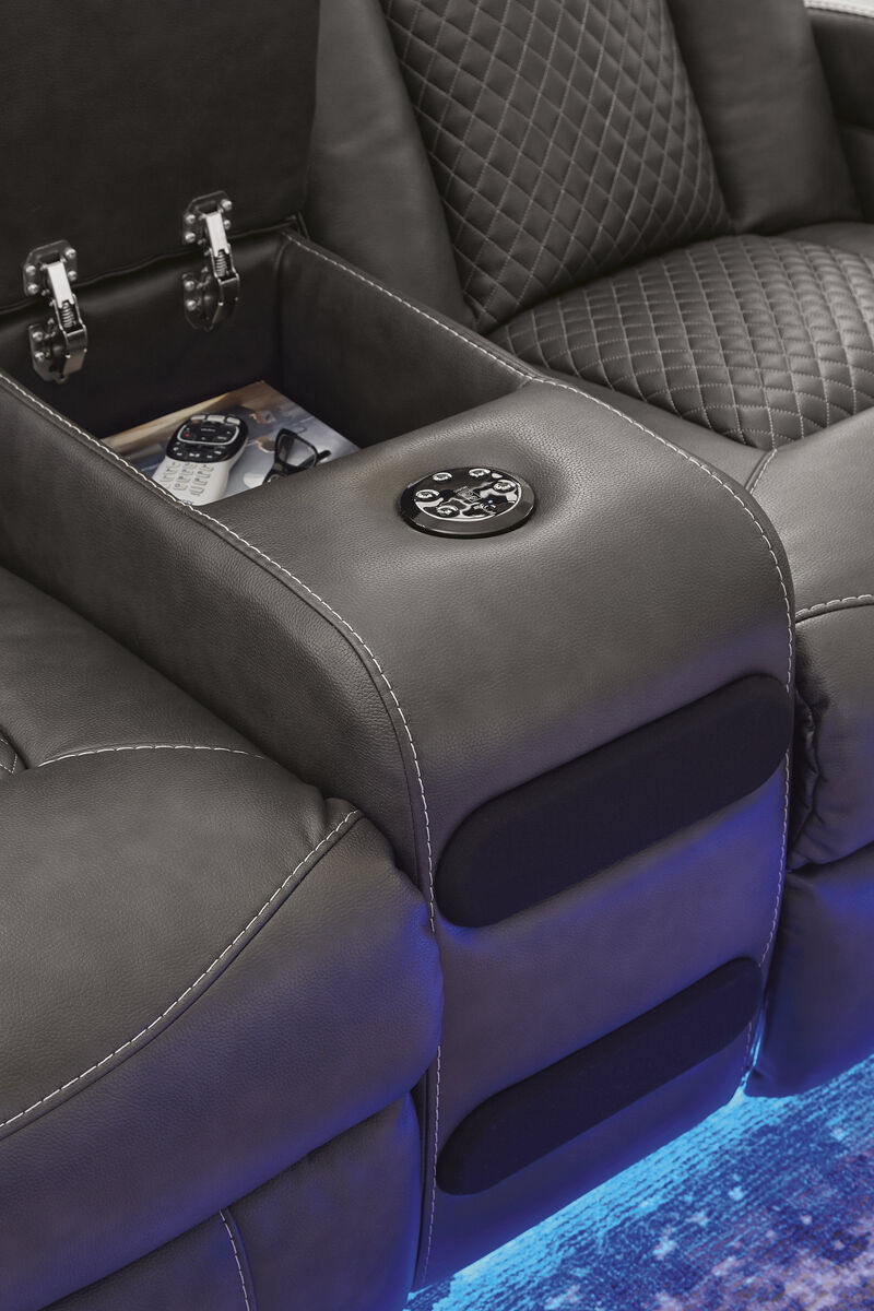 Fyne-Dyme Power Reclining Loveseat with Console image number 3