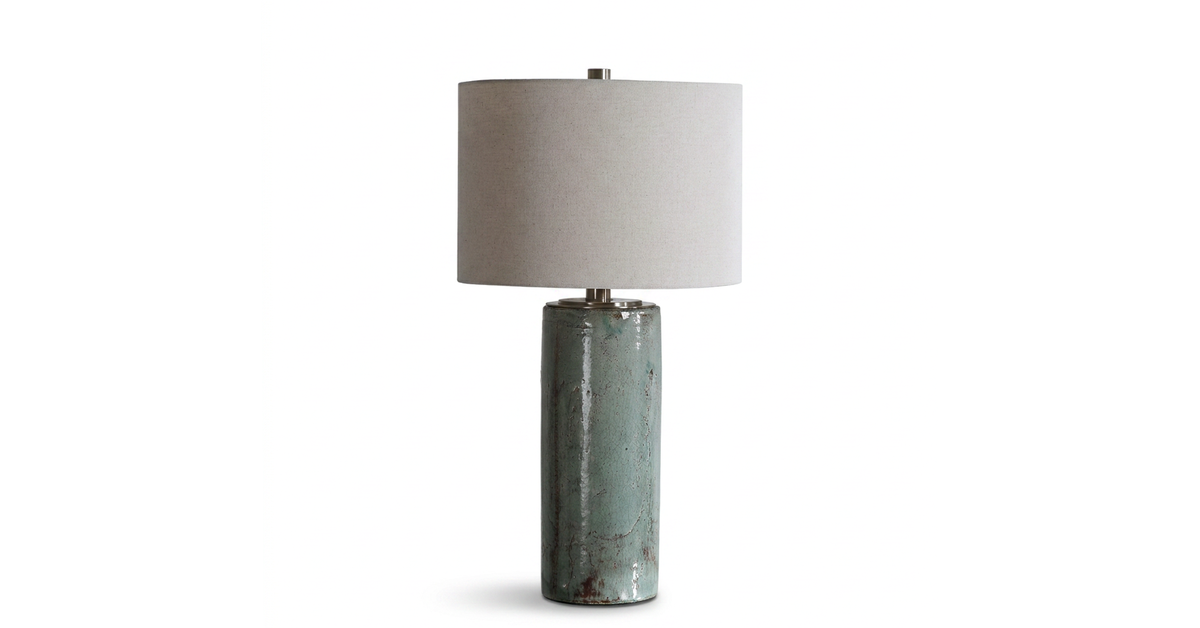 Uttermost Callais Crackled Aqua Table Lamp