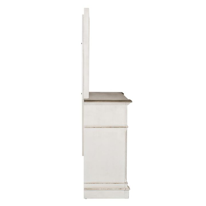 Liberty Furniture Abbey Park Dresser & Mirror in Antique White
