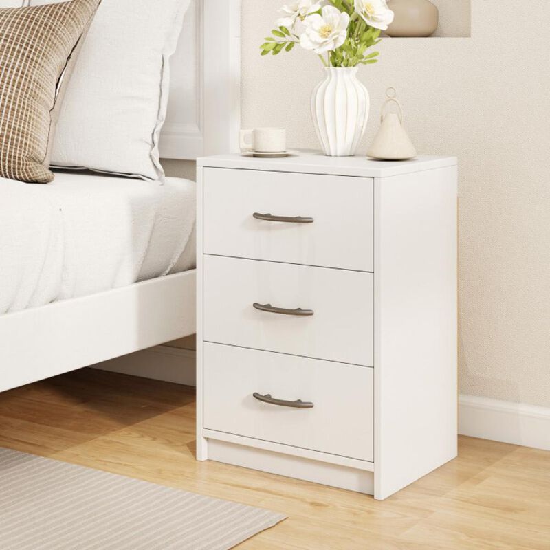 Hivvago 3 Drawer Nightstand with Storage for Living Room