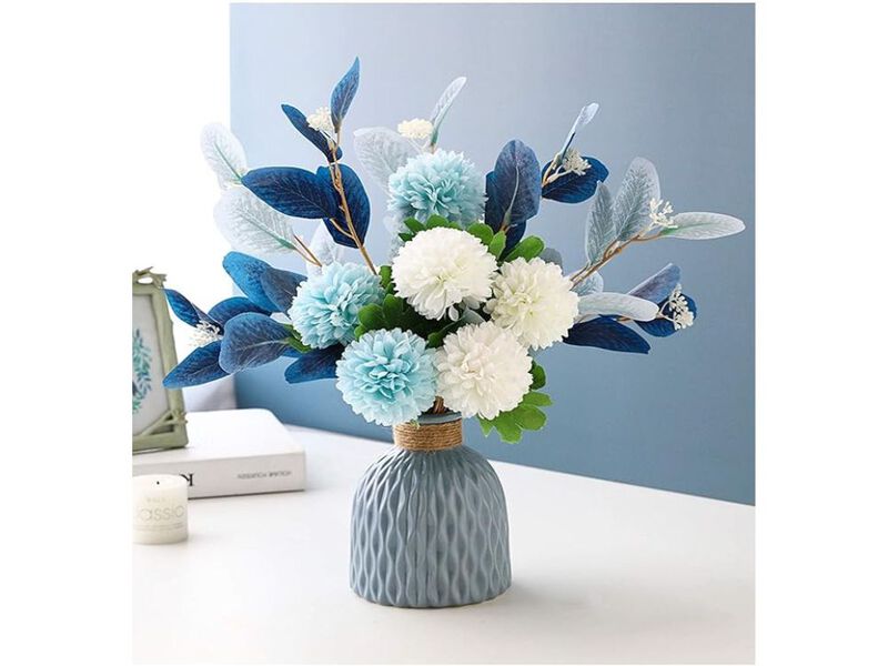 Artificial Hydrangea Flowers Vase Filler Ceramic Flower Arrangements image number 1