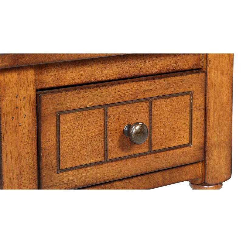 Convience Concept, Inc. French Country Khloe 1 Drawer Accent Table with Shelf Walnut