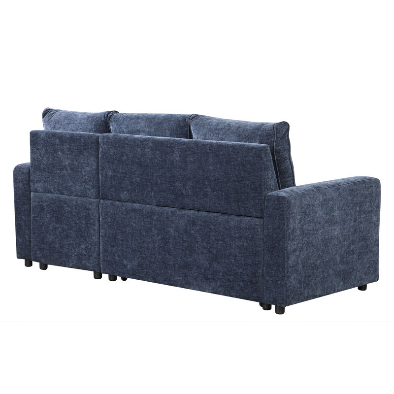 Merax Polyester Sectional Sofa Bed with Storage Space