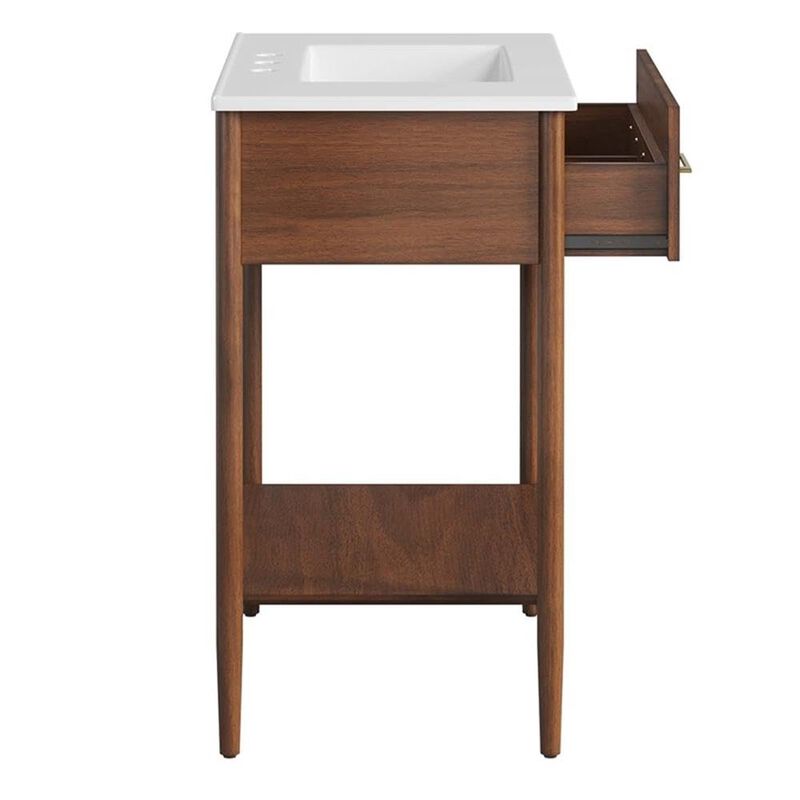 Modway EEI-6662-WAL-WHI Zaire 30" Bathroom Vanity, Walnut White image number 4