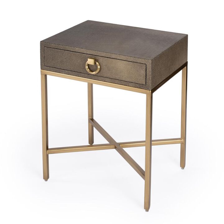 Butler Specialty Sullia One Drawer End Table, Gold