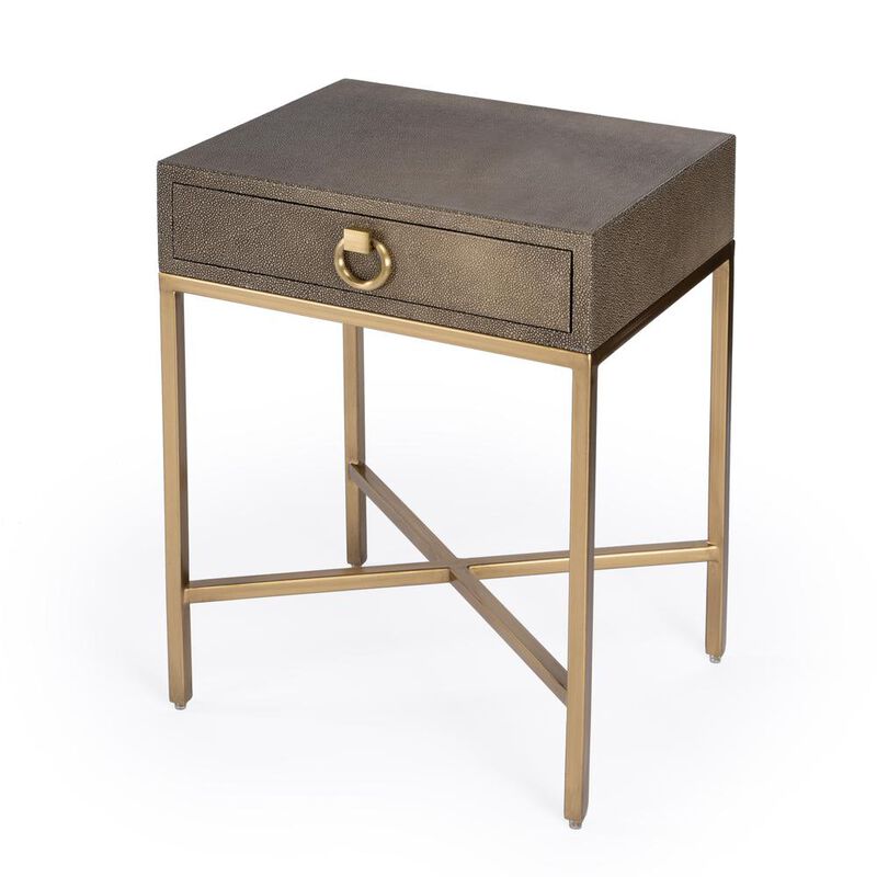 Butler Specialty Sullia One Drawer End Table, Gold