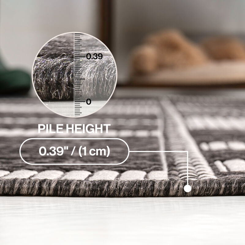 Odette Modern Geometric Abstract Two-Tone Indoor/Outdoor Area Rug