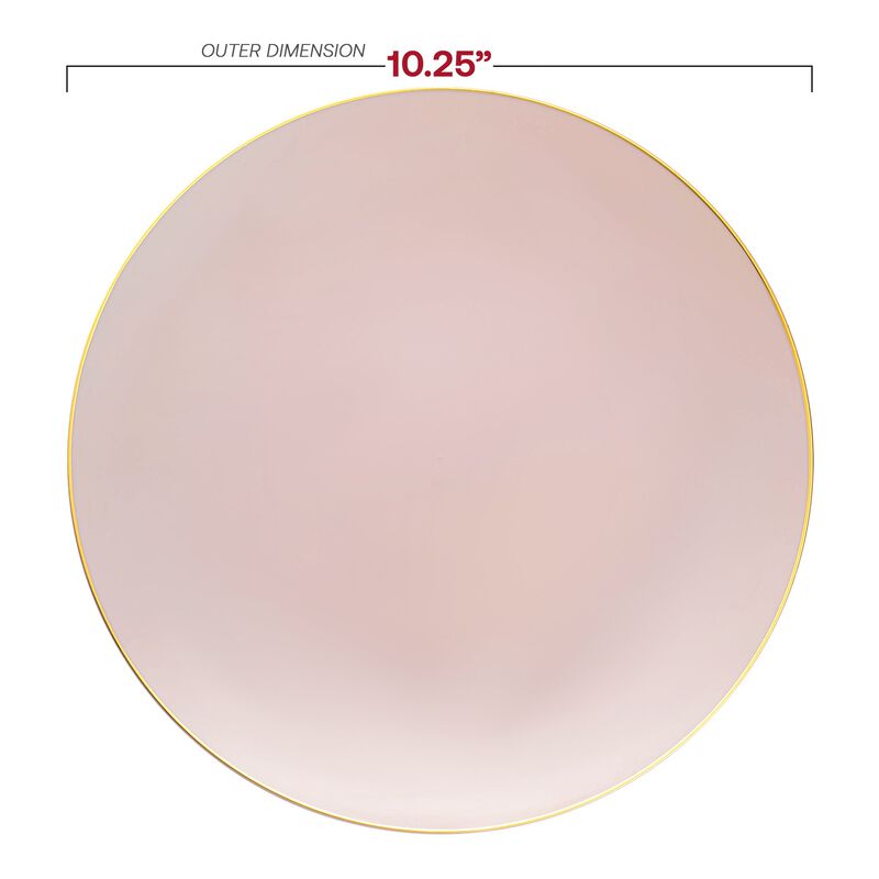 Pink with Gold Organic Round Plastic Dinnerware Value Set (40 Sets) image number 2