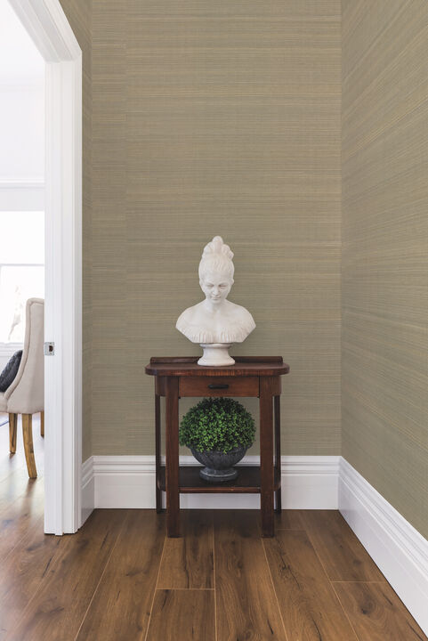 Abaca Weave Taupe Wallpaper (Set of 2)