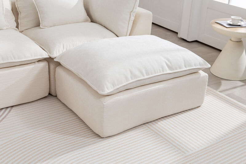 Blebze 129.8" Couch Oversized Modular Sectional image number 6