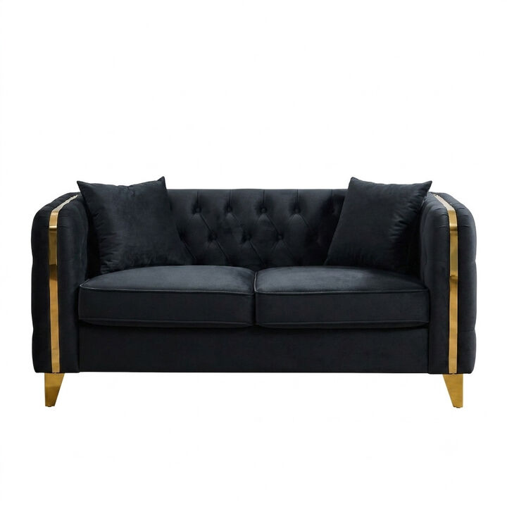 Klurox Velvet accent Loveseat