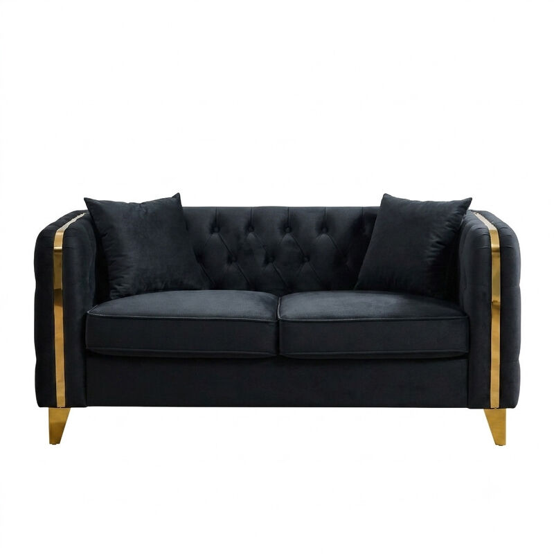 Klurox Velvet accent Loveseat image number 0
