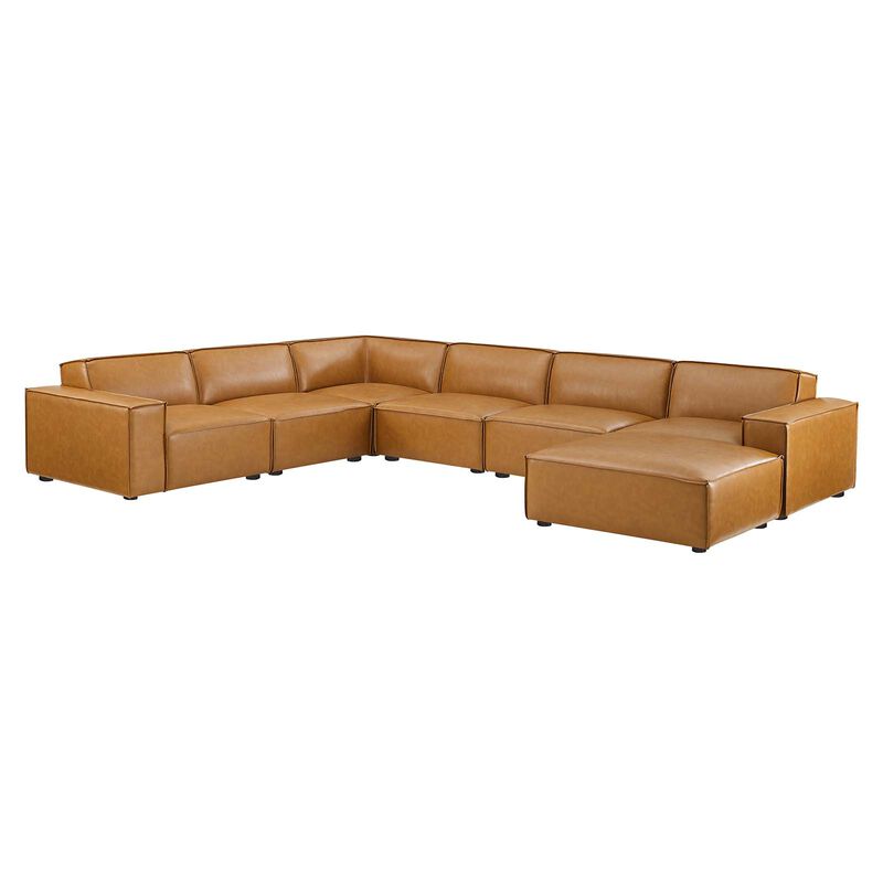 Restore 7-Piece Vegan Leather Sectional Sofa image number 0