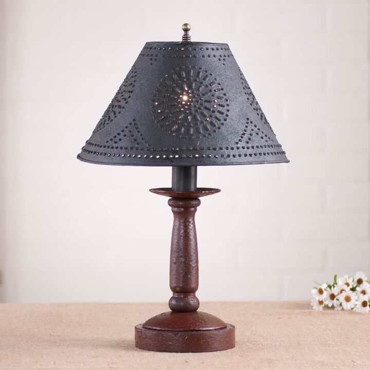 Butcher's Lamp In Americana Red With Shade