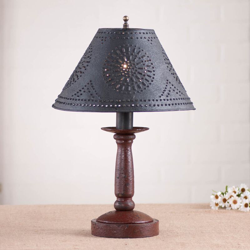 Butcher's Lamp In Americana Red With Shade image number 1