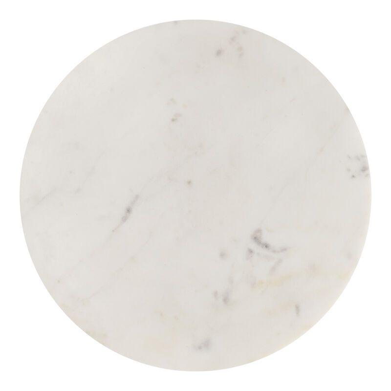 Javier 14" Contemporary Natural Marble Handmade X-Shaped End Table