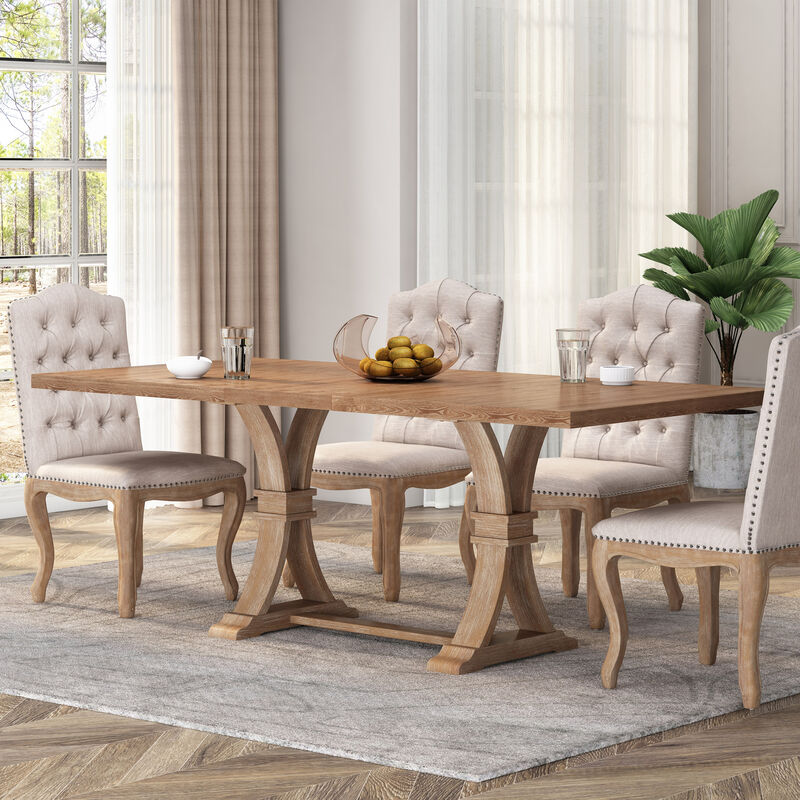 Christopher Knight Home Bellion Rustic Wood 6-8 Seater Expandable Dining Table