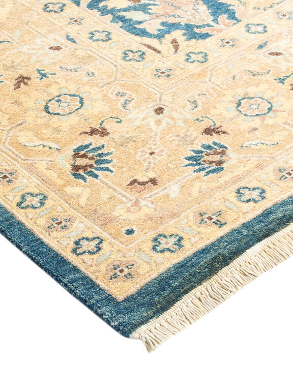 Eclectic, One-of-a-Kind Hand-Knotted Area Rug  - Blue, 6' 2" x 8' 10"