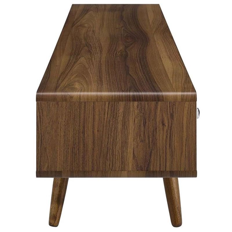 Modway Transmit 70" Media Console Wood TV Stand, 70 Inch, Walnut White image number 3