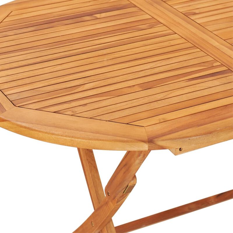 vidaXL Folding Garden Table 62.9"x31.4"x29.5" Solid Teak Wood
